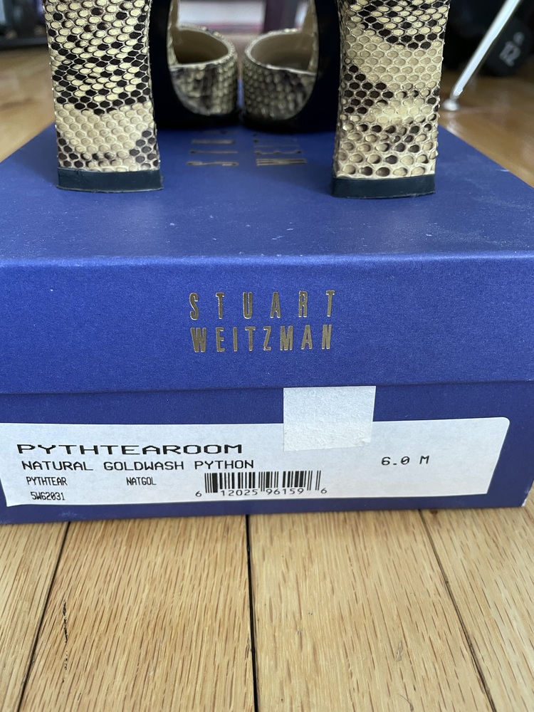 Stuart Weitzman Python Heels Size 6 - image 3